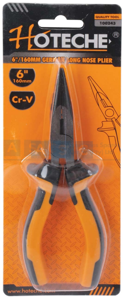 LONG NOSE PLIER 6 INCH  PROFESSIONAL Material: Cr-V    Drop-Forged Hardened