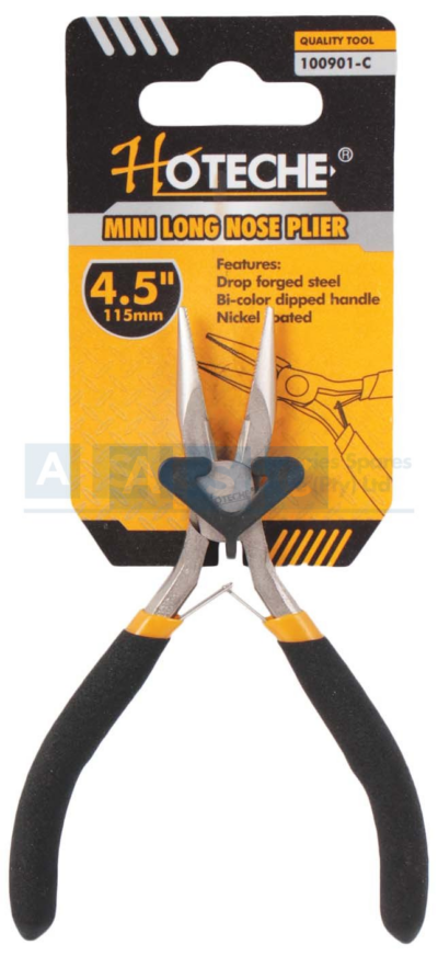 MINI LONG NOSE PLIER 4.5INCH/115MM Material:Cr-V       Drop-Forged Hardened