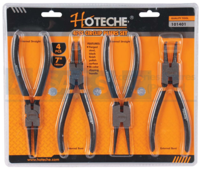 CIRCLIP PLIERS SET INT/EXT BENT/STRIAGHT CR-V DROP-FORGED MACHINE GRINDING