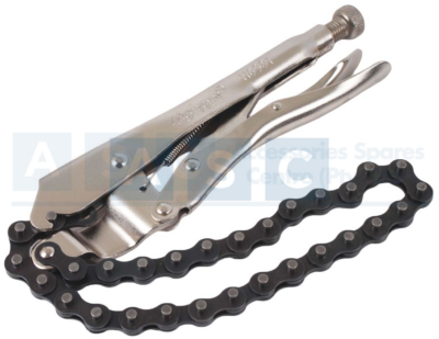 LOCKING PLIER  CHAIN TYPE 250MM Material:Cr-V Steel       Nickel Plated