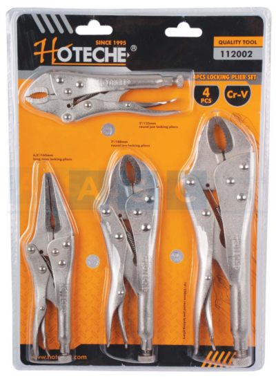 LOCKING PLIER 4PC Material CARBON STEEL NICKLE PLATED