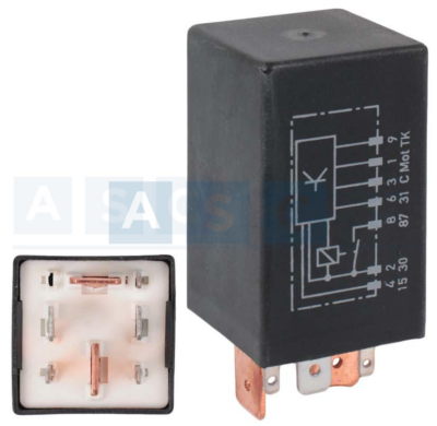 FUEL PUMP RELAY 7PIN 12V 40A GOLF IV OEM IS 7PIN CAN BE USED IN PLACE OF 8PIN