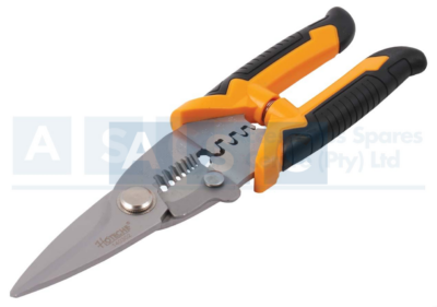 MULTIFUNCTION ELECTRIC SCISSORS 200MM STEEL BLADE PVC HANDLE