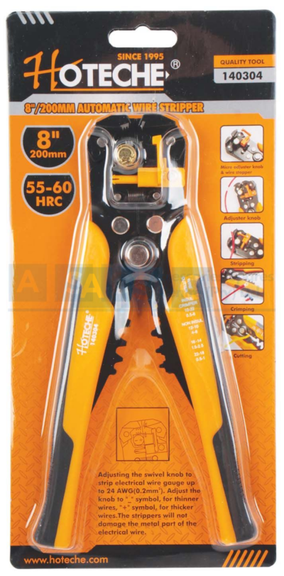 CRIMPING PLIERS & STRIPPER H/DUTY 200MM Material:50#steel /Stripping Of Wire