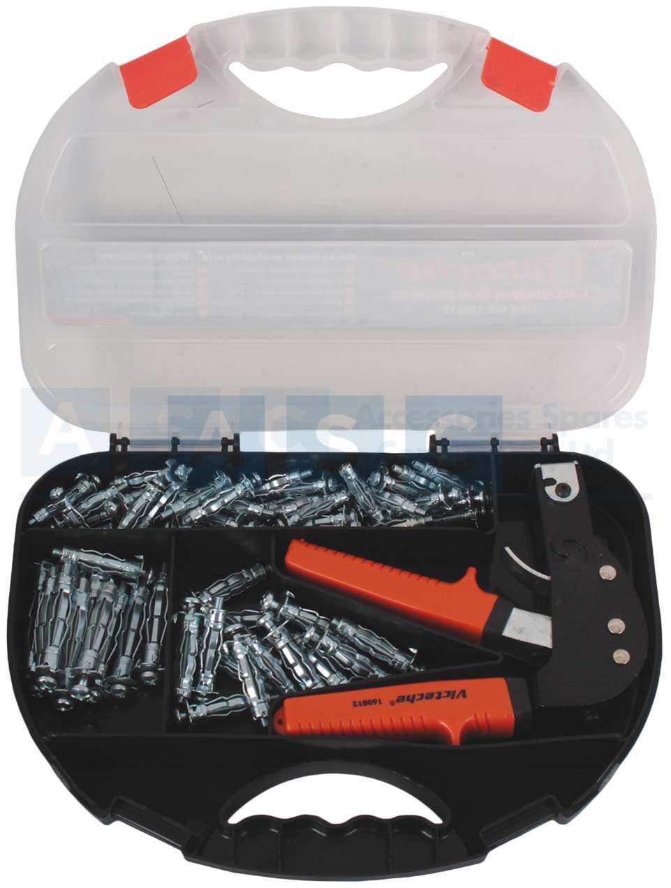 GECKO H/D RIVETER W/61PCS BOLTS 35pc M4x32mm/15pc M5x37mm/10pc M5x50mm