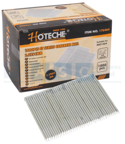 AIR NAILS ST64 SERIES L= 64MM (1000) Concrete NailLength:64Mm Wire Size:Î¦2.2
