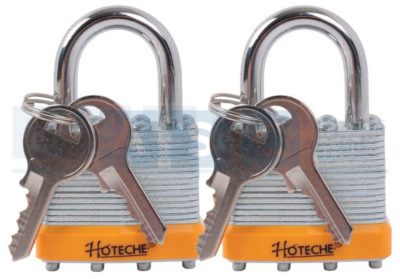 PADLOCK SET 40MM X 2 PCS COMMON KEY SET LIMINATED LOCK BODY IRON