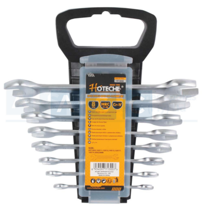 DOUBLE OPEN SPANNER SET 8PC CRV Chrome Plated 6X7/8X9/10X11/12X13/14X15/