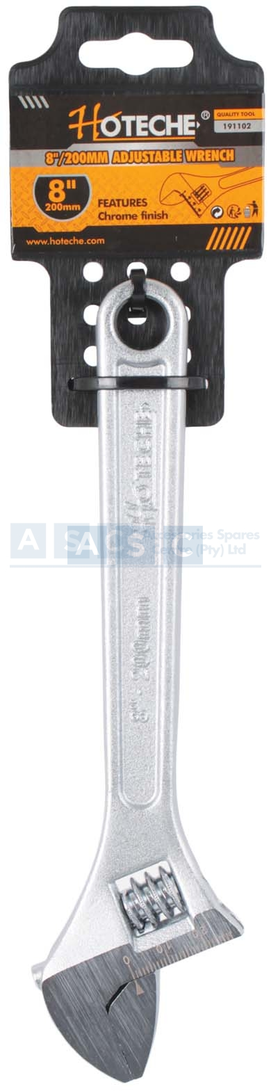 ADJUSTABLE WRENCH 200MM CHROME high carbon steelDrop-forged hardened