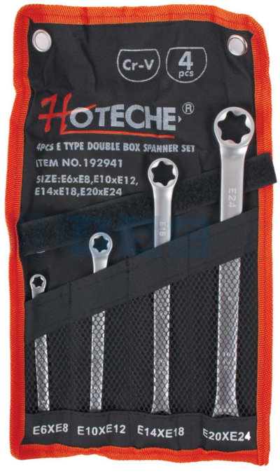 E TYPE SPANNER SET 4PCS CRV E6XE8 / E10XE12 / E14XE18 / E20XE24