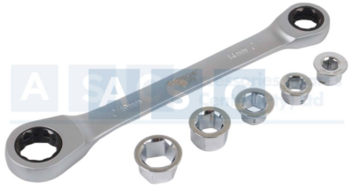 RATCHET SPANNER DOUBLE HEAD UNIV.6PCS material:CRV 5pcs socket size:8-10-12-13
