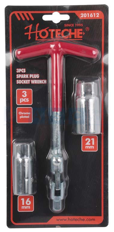PLUG SOCKET 3PC 16/21MM W/T-HANDLE