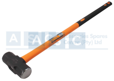 SLEDGE HAMMER 3.6KG/8LBS F/GLASS HANDLE Material: High Carbon Steel  Drop-Forged