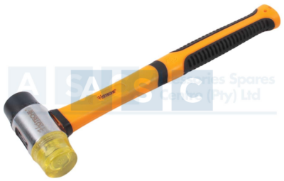 PVC 35MM HEAD MALLET W/FIBREGLASS HANDLE W/DOUBLE COLOR PLASTIC GRIP