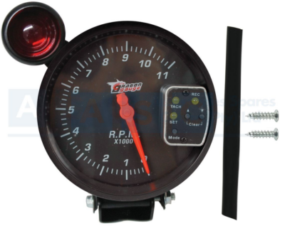 5TACHOMETER W/SHIFT LIGHT BLACK
