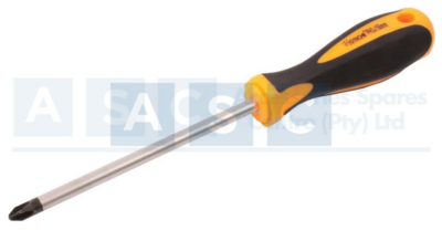 SCREWDRIVER PHILLIPS PH3X150MM CR-V SATIN FINISH BLK HEAD & MAGNETIC TIP