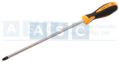 SCREWDRIVER PHILLIPS PH3X250MM CR-V SATIN FINISH BLK HEAD & MAGNETIC TIP