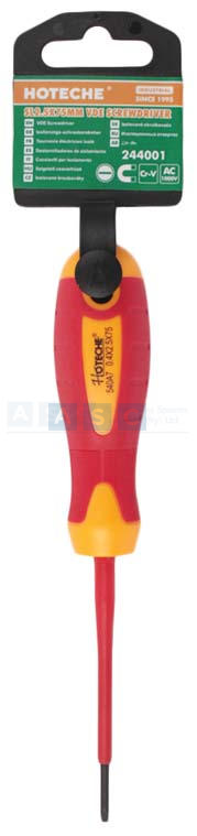SCREWDRIVER VDE SL2.5x75MM  1000V Material:Cr -V   Bi-Color Comfortable