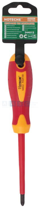 SCREWDRIVER VDE PZ2x100MM  1000V Material:Cr -V   Bi-Color Comfortable