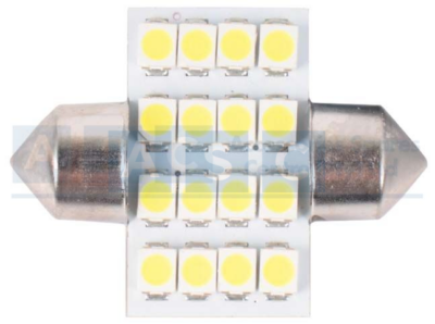 LED GLOBE FESTOON 12-24V 16 LEDS CAN BUS 10X31MM LED CHIP 4014 BASE SV8.5