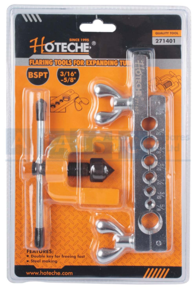 FLARING TOOL SET SINGLE FLARE Material: Carbon Steel/Pipe:Black Finish