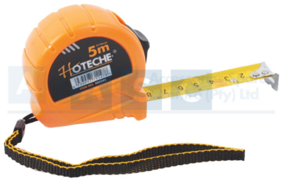 MEASURING TAPE 5M X 19MM ABS SHELL HIGH CARBON STEEL 1 STOP SWITC