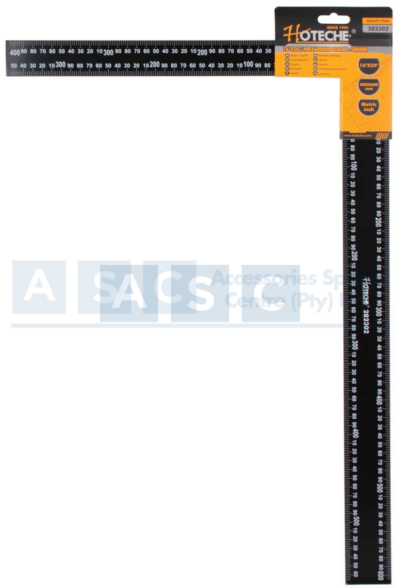 L-SQUARE 400X600MM    2MM THICK BLACK COLOR