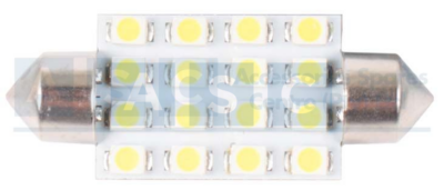 LED GLOBE FESTOON 12-24V 12 LEDS CAN BUS 10X41MM LED CHIP 4014 BASE SV8.5