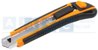 H/DUTY UTILITY CUTTER 18MM W/3 BLADES ABS SHELL W/TPR COATED/IRON FRAME