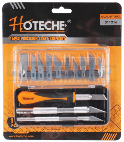 16PC PRECISION CRAFT KNIFE SET 1pc 120mm X 8mm Aluminum alloy handle /
