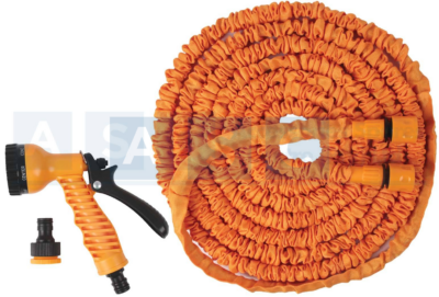 GARDEN HOSE 10M EXPANDABLE  5-15M 7 Pattern Spray Gun     Latex inner tube