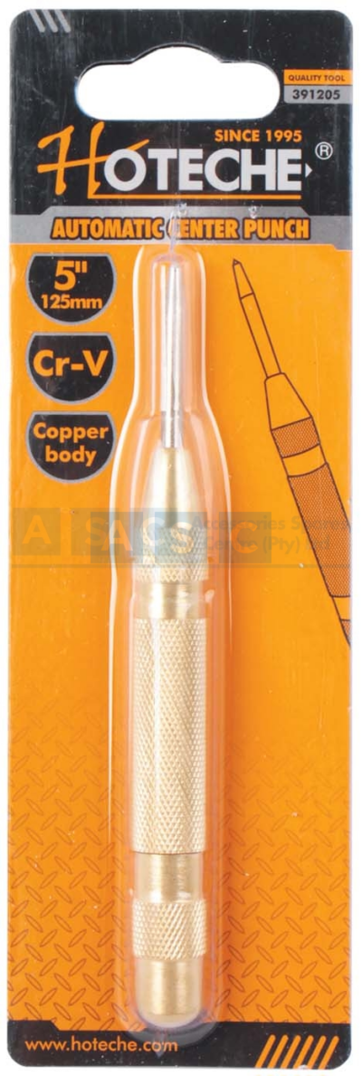 AUTOMATIC CENTER PUNCH 125 X 5MM Drop Forged Chrome Vanadium Steel