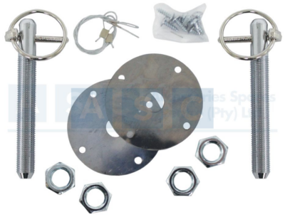 BONNET SAFETY PINS CHROME SET