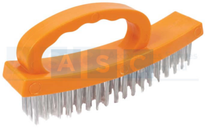 WIRE BRUSH 180X40MM Straight Steel Wire   Plastic Handle