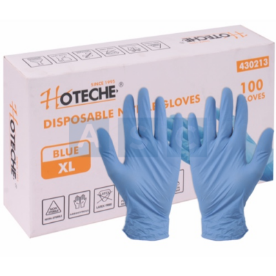 DISPOSABLE NITRILE GLOVES 100 GLOVES Material:Butadiene Rubber Size: XL
