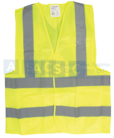 SAFETY VEST YELLOW LARGE Material:100% polyester knit/mesh