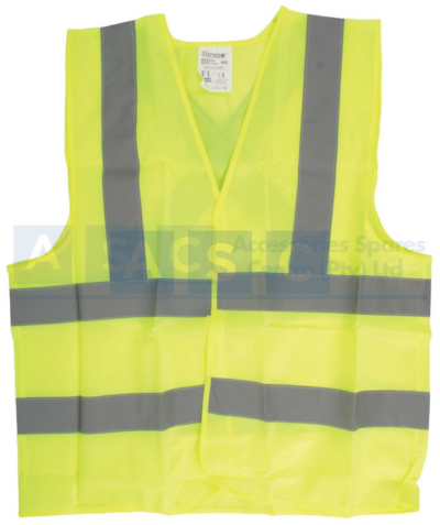 SAFETY VEST YELLOW XXLARGE Material:100% polyester knit/mesh