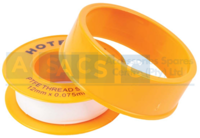 TEFLON TAPE 12MMX0.075X10M  10 PER BOX Density: 0.3G/Cm3 material : ptfe
