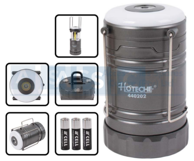 CAMPING LANTERN 3 COB LED LIGHT Material:HipsLed Type:Cob/Smd/6Pcs White