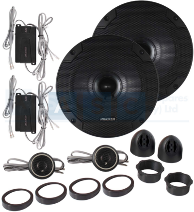 KICKER SPEAKER 6.5 2 woofers/ 2 tweeters 2 crossovers  NO GUARANTEE  handles up