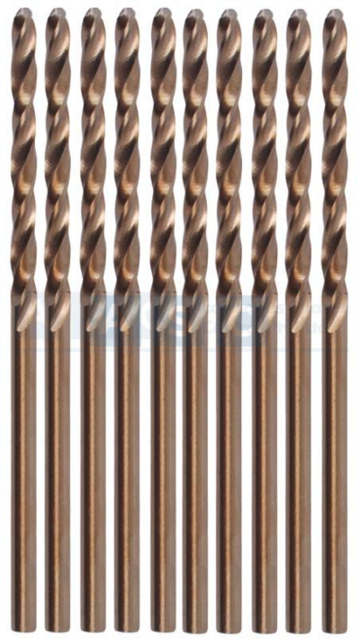 DRILL BIT 2.5MM HSS M2 STR.SHANK 10PCS IN PLASTIC CASE  FULLY GROUND