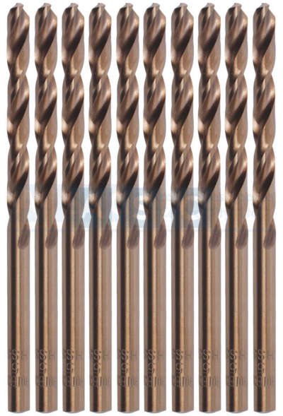 DRILL BIT 5MM HSS M2 STR.SHANK 10PCS IN PLASTIC CASE  FULLY GROUND