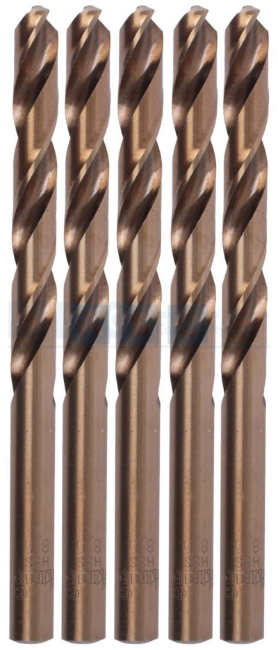 DRILL BIT 8.5MM HSS M2 STR.SHANK 5PCS IN PLASTIC CASE  FULLY GROUND