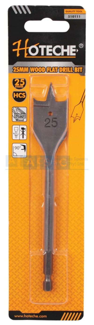 WOOD FLAT DRILL BIT 25MM x152mm high carbon steel /Surface: Polished