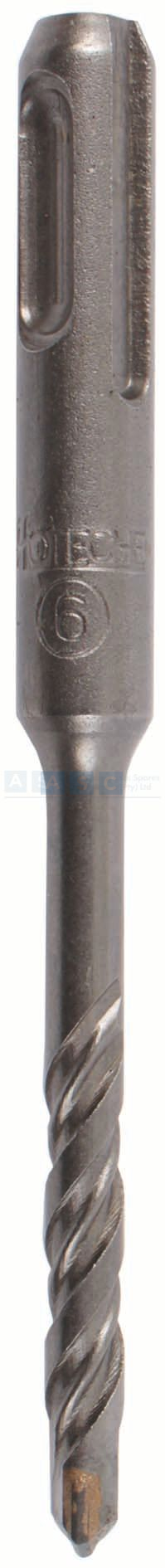 DRILL BIT 6/110MM SDS PLUS H/CARD CR-V SATIN FINISH
