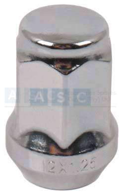 CHROME NUTS 12X1.25MM FLAT DOME 19HD