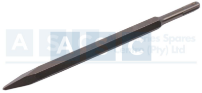 SDS POINT CHISEL 14X250MM CRV HEX SHANK /SATIN FINISH