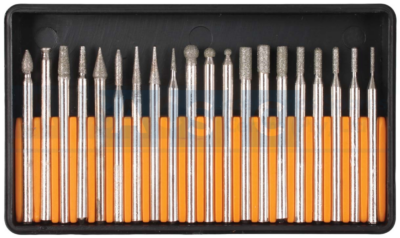 DIAMOND BURR SET 20PCS FOR JEWELERY MAKING Size:3 X 45MM/150#