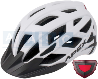 HELMET APEX ADULT MATTE WHITE MEDIUM 55-58CM