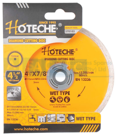 DIAMOND CUTTING DISC WET TYPE 115MM 115X22.23X5MM
